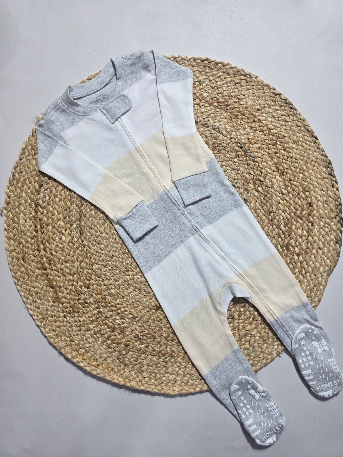 Baby's FS jumpsuit with shoe - sandle stripes