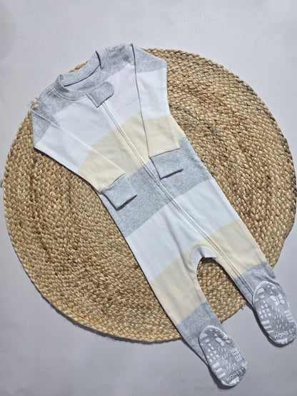 Baby's FS jumpsuit with shoe - sandle stripes