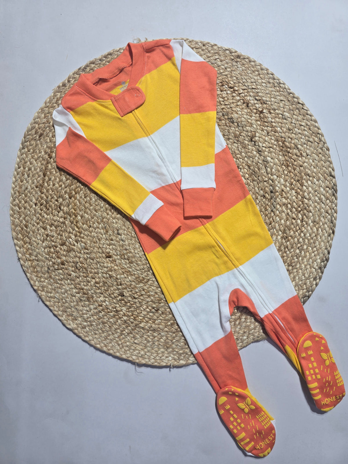Baby's FS jumpsuit with shoe - o/y stripes