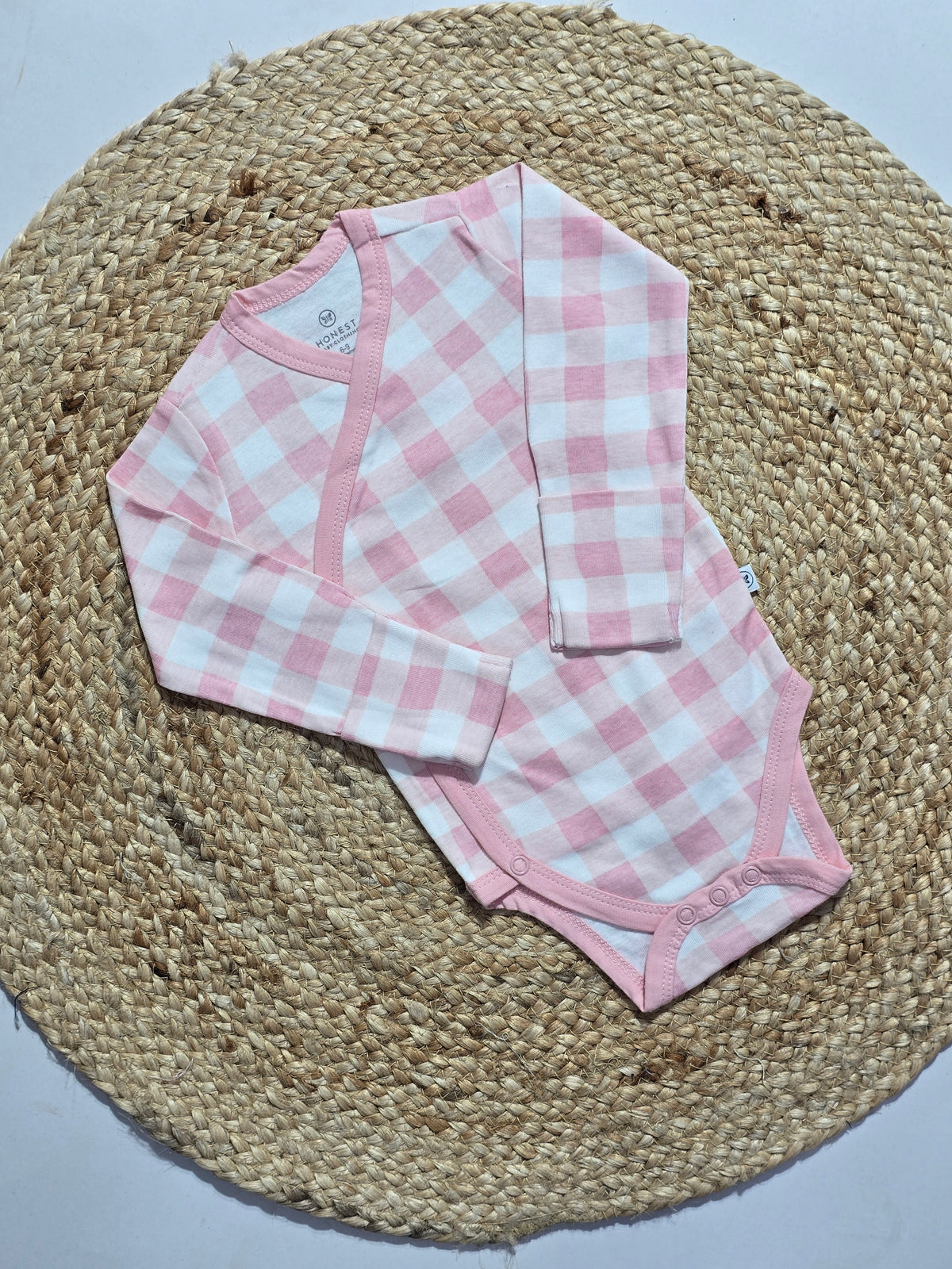 Baby's FS rompers - pink checks