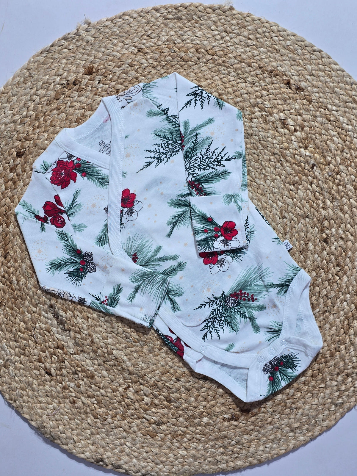 Baby's FS rompers - rose plant