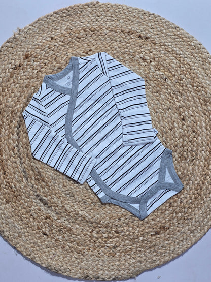 Baby's FS rompers - b/w stripe
