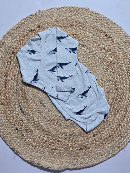 Baby's FS rompers - grey whale