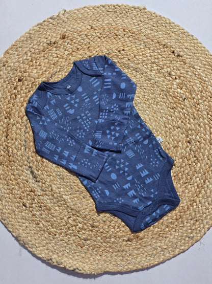 Baby's FS rompers - navy shapes
