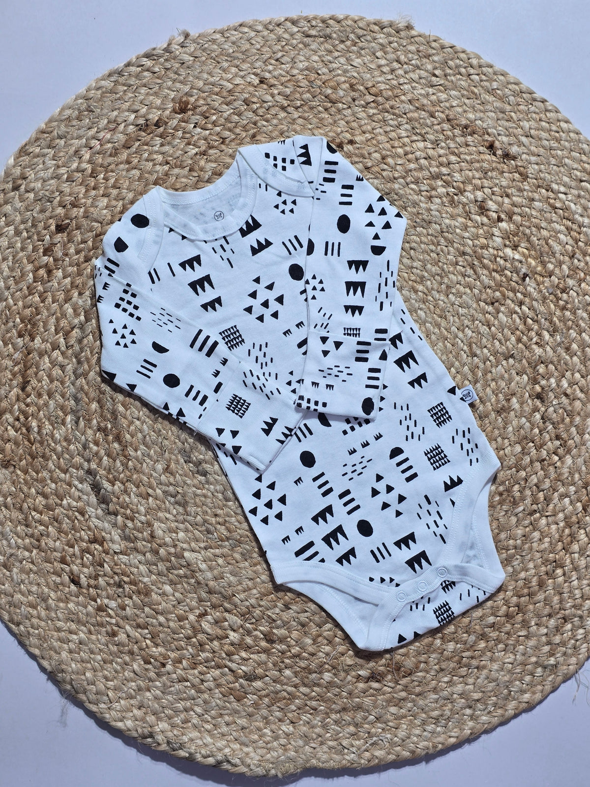 Baby's FS rompers - b/w shapes