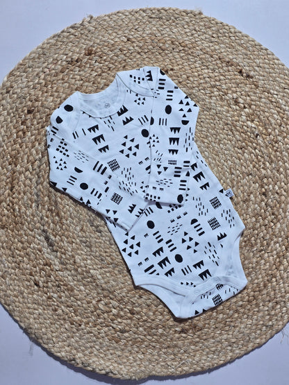 Baby's FS rompers - b/w shapes