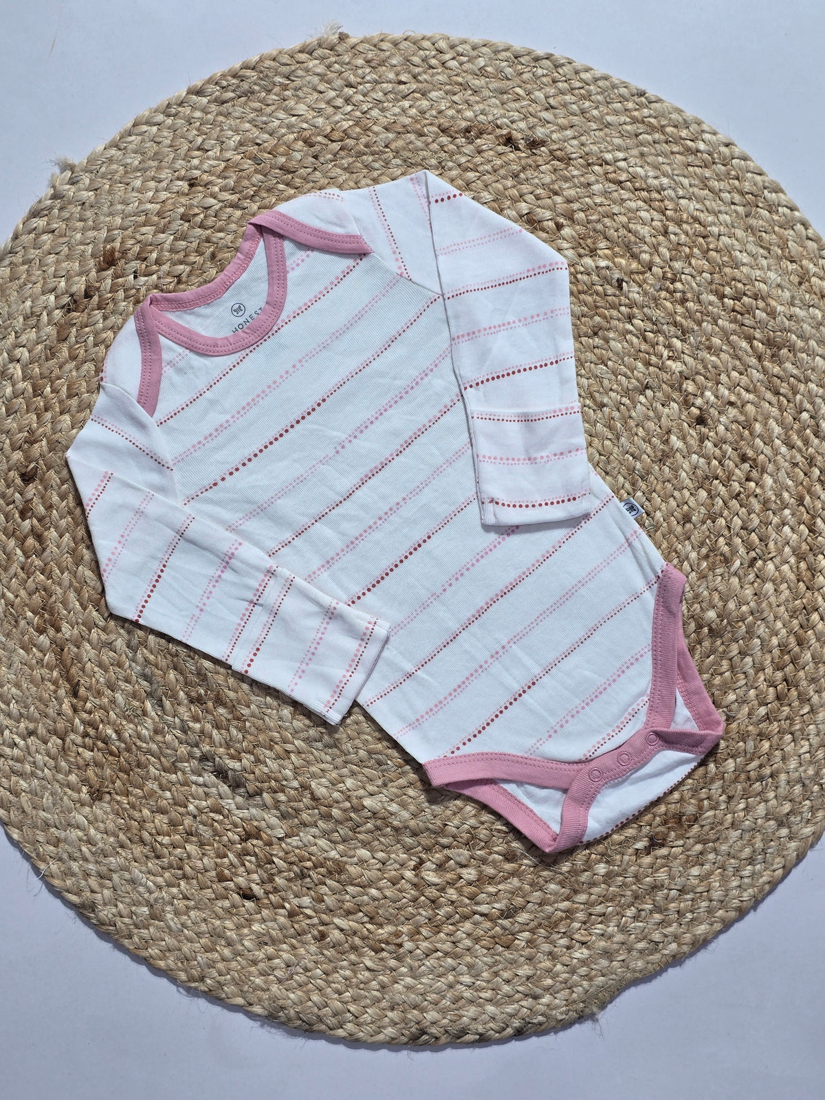 Baby's FS rompers - pink dot line