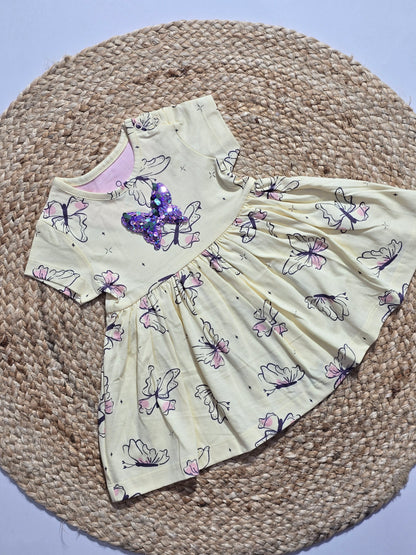 Baby's frock - yellow