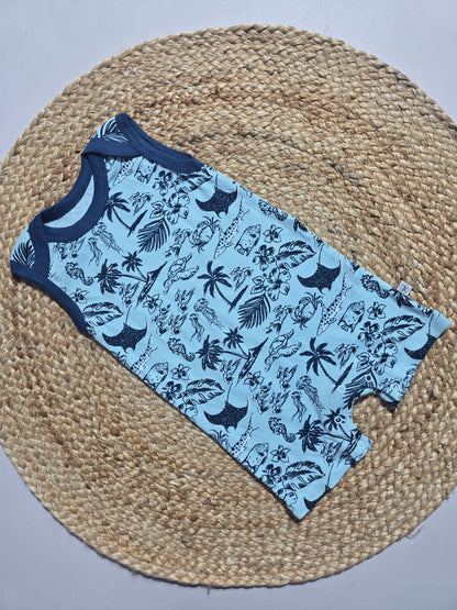 Baby's half jumpsuit - sea theme