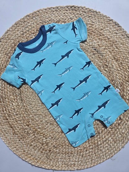 Baby's half jumpsuit - whale