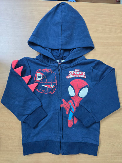 Baby's loop knit hoodie - spidy