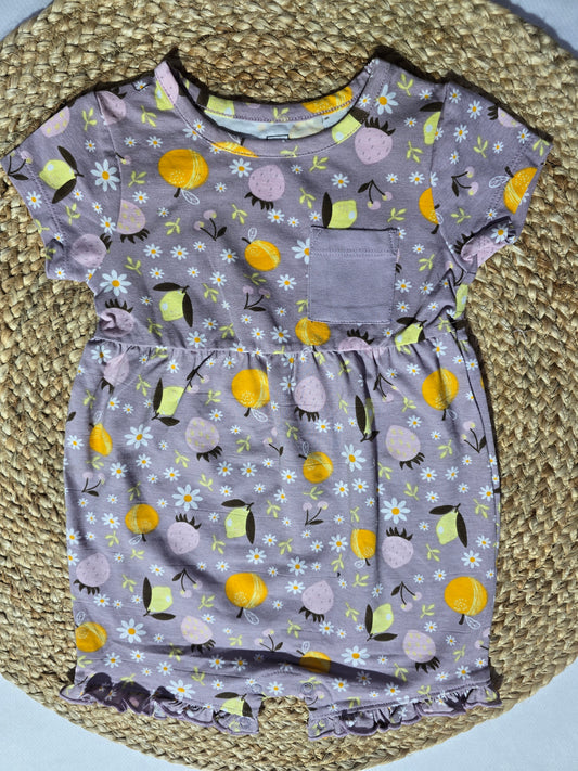 Soft Cotton Baby Half Jumpsuit Peach Fruits Print Baby Sleepsuits & Jumpsuits