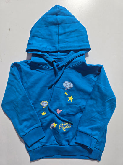 Baby's loop knit hoodie - girl