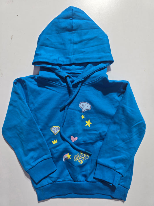 Baby's loop knit hoodie - girl