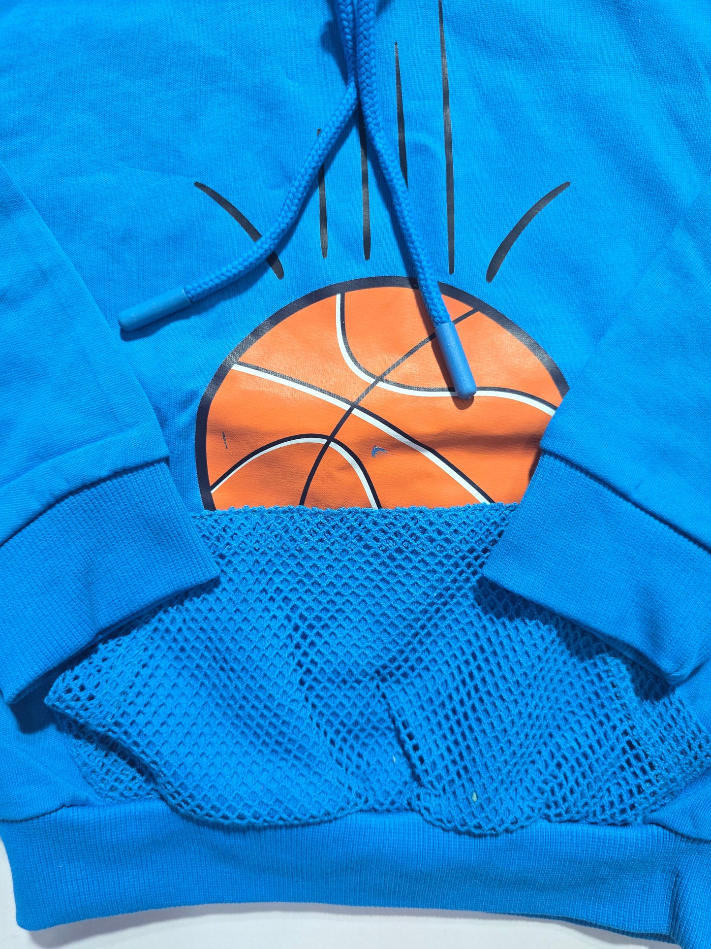 Baby's loop knit hoodie - basket ball