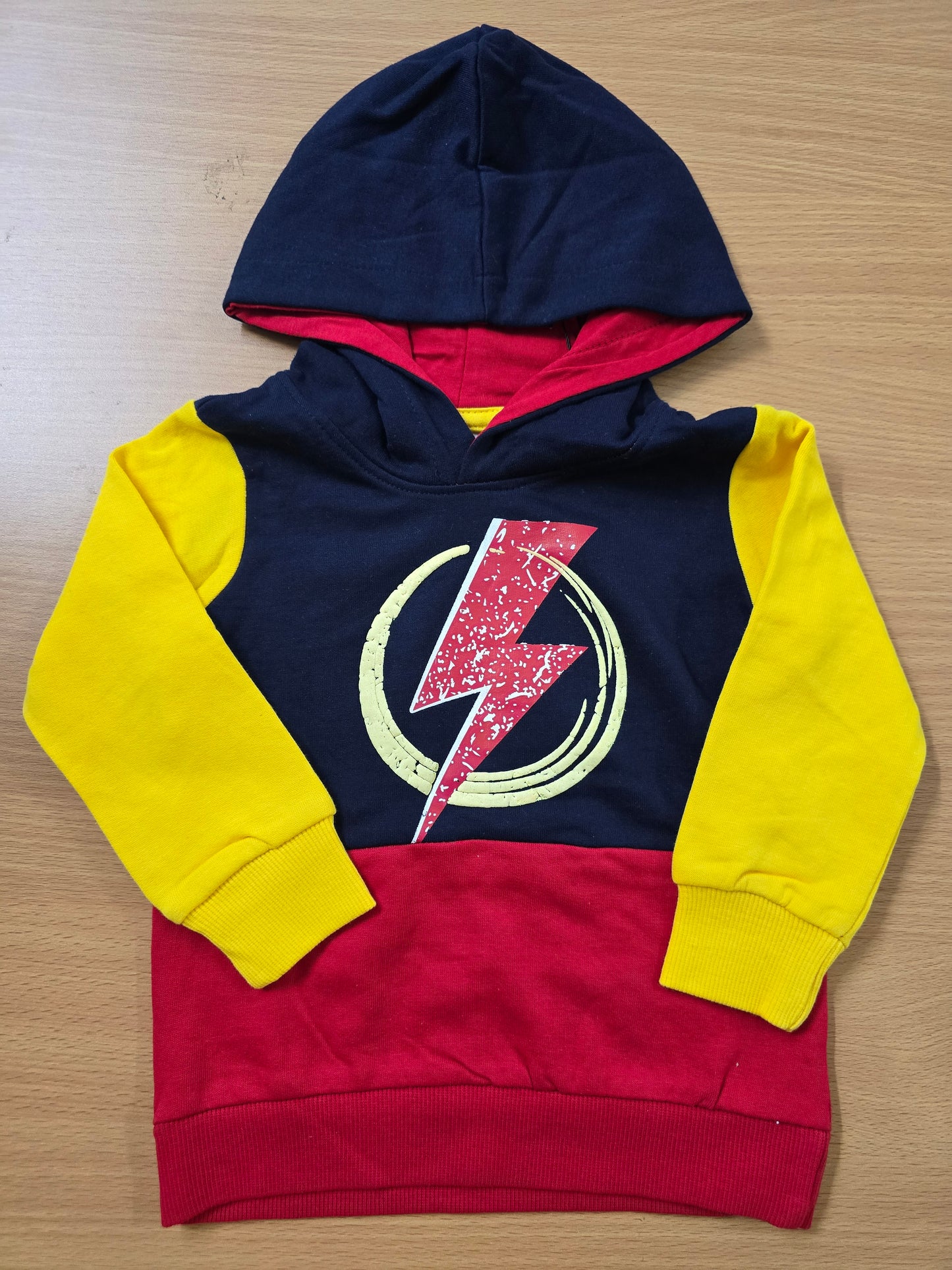 Baby's loop knit hoodie - red thunder