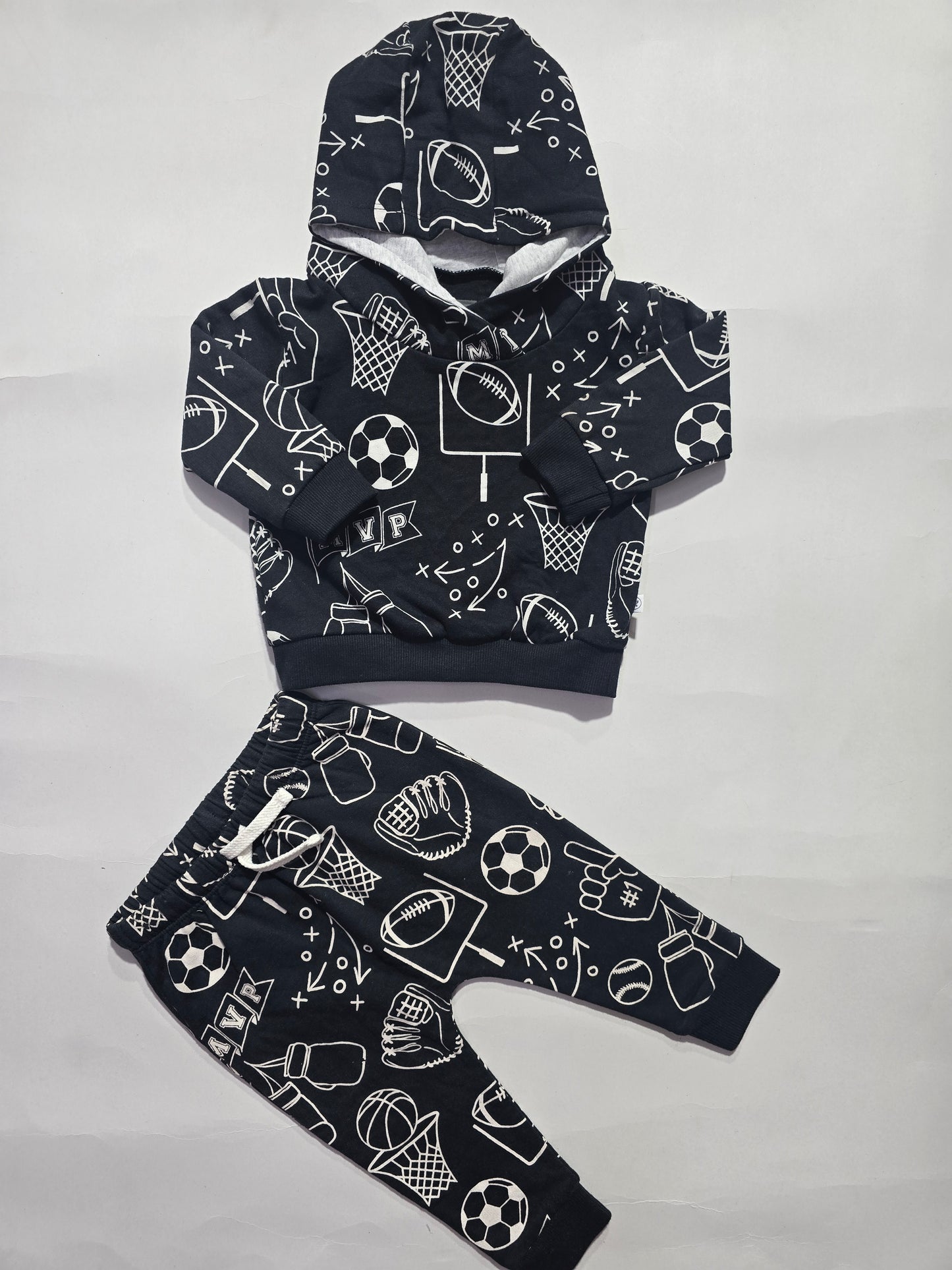 Baby's hoodie loop knit pant set - elements