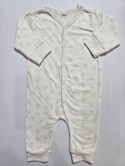 Baby's jumpsuit/sleepsuit - bunny face