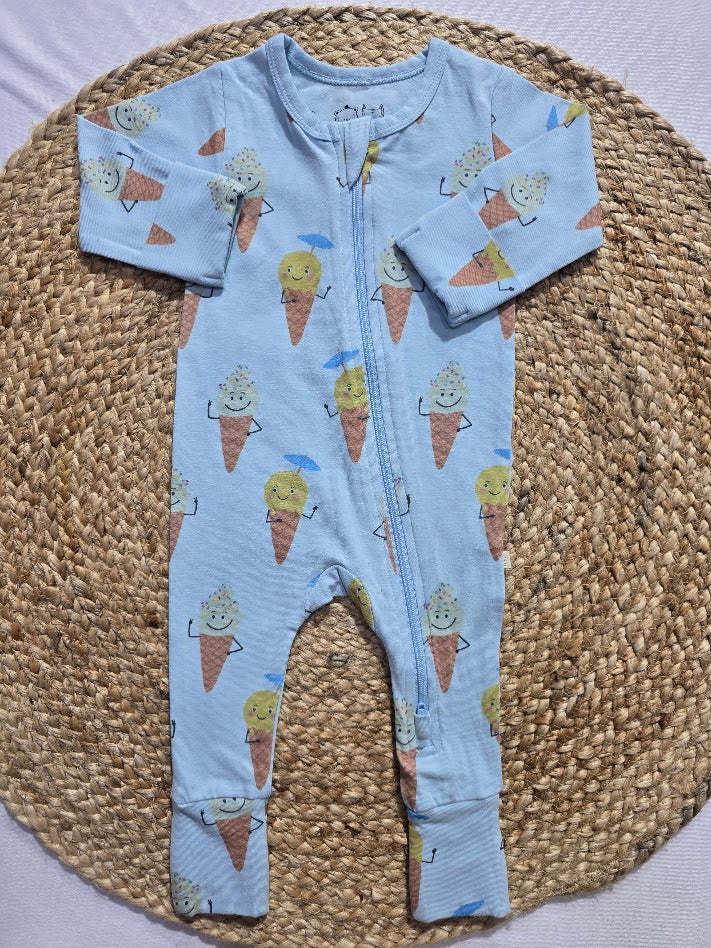 Baby's FS jumpsuit /sleepsuit - blue ice