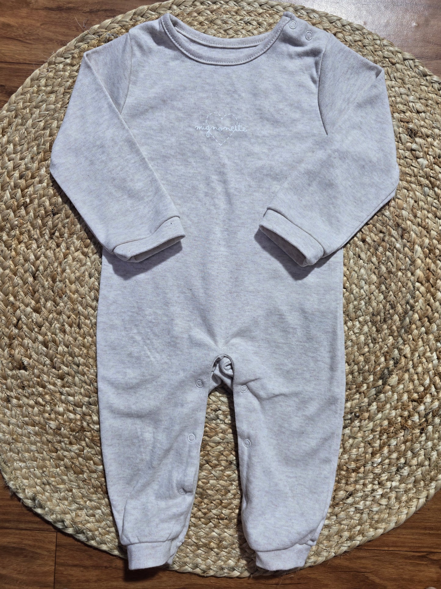 baby's jumpsuit/sleepsuit - half white