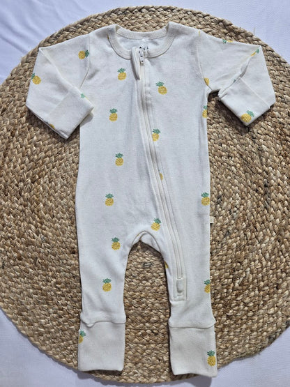 Baby's FS jumpsuit /sleepsuit - pineb(2 way zip)