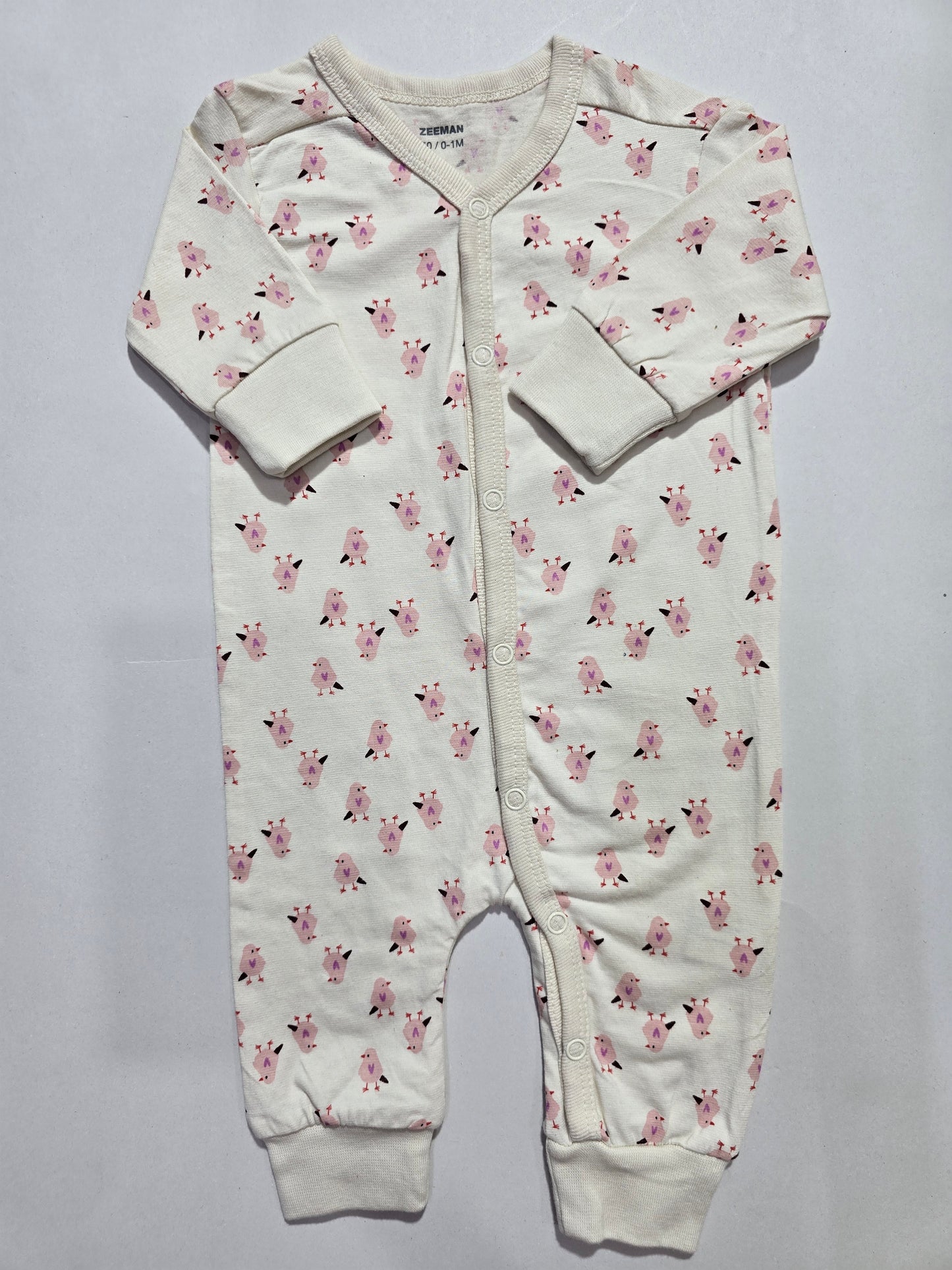 Baby's jumpsuit/sleepsuit - birds
