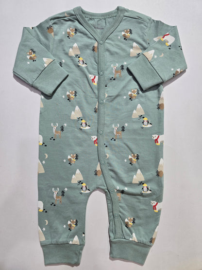 Baby's jumpsuit/sleepsuit - blue winter