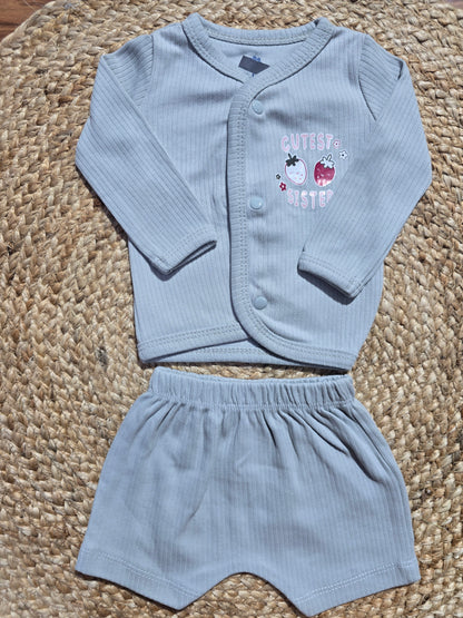 Baby's FS jablas shorts set - pista strawberry