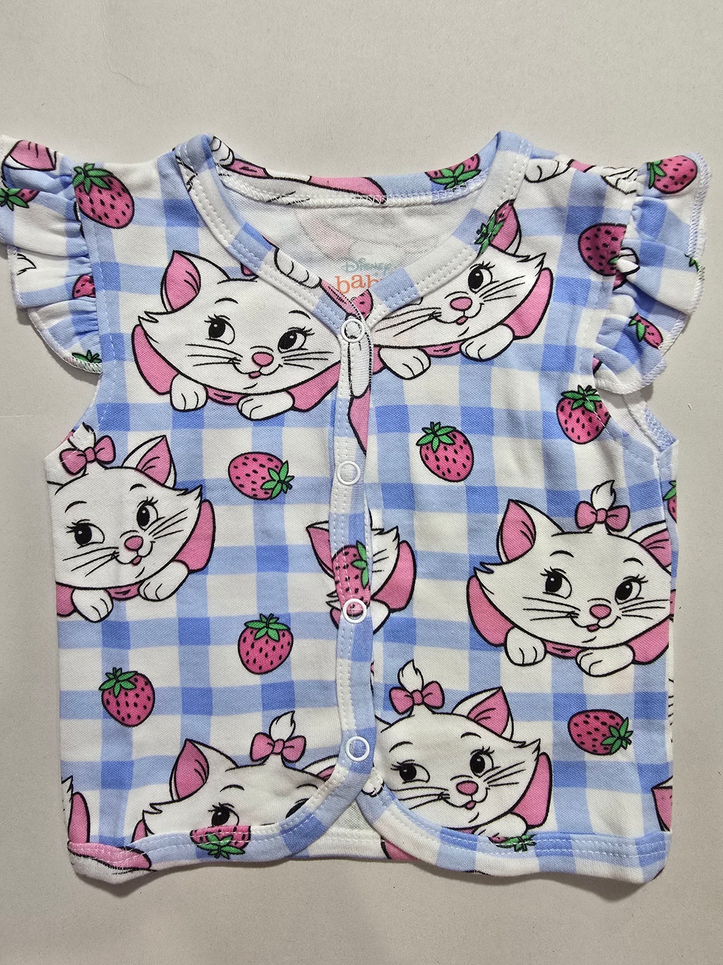 Baby's jabla top - strawberry cats