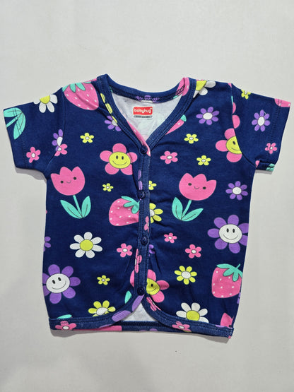 Baby's jabla top - fruits and blossoms