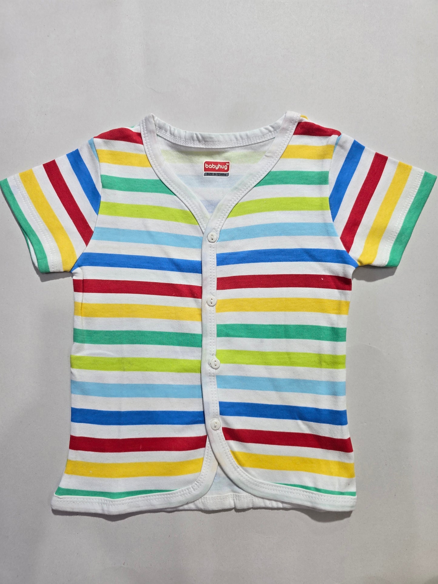 Baby's jabla top - colour stripes