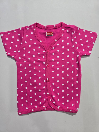 Baby's jabla top - white circle