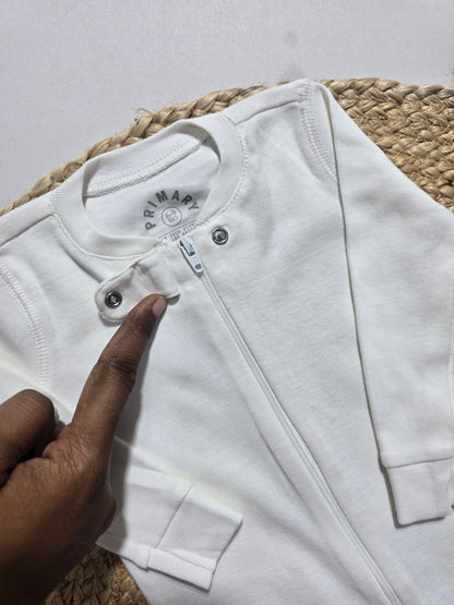 Baby's FS jumpsuit with shoe - white