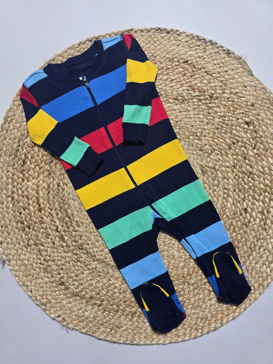 Baby's FS jumpsuit with shoe - colur stripes