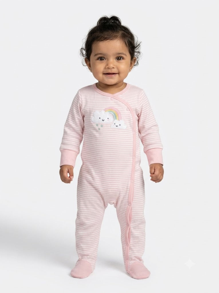 Baby's FS jumpsuit with shoe - rainbow