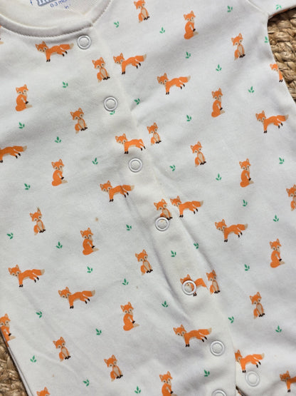 Baby's FS jumpsuit with shoe - mini fox