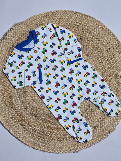 Baby's two way FS jumpsuit with shoe - cars
