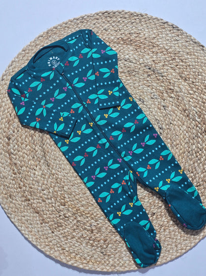 Baby's FS jumpsuit with shoe - leaf