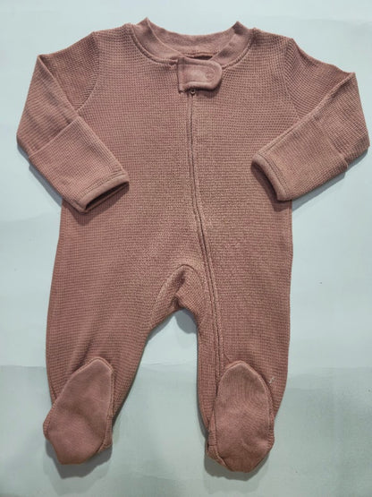 Baby's FS umpsuit/sleepsuit with shoe - peach