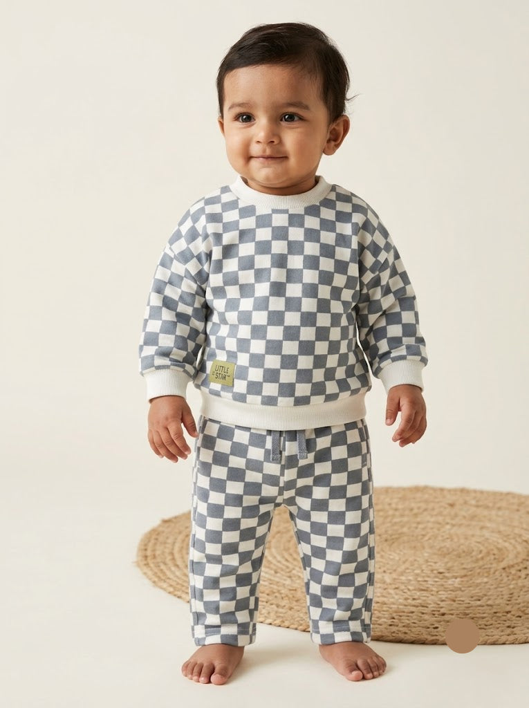 Baby's pant set - checked