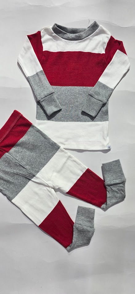 Baby's pant set - stripe red