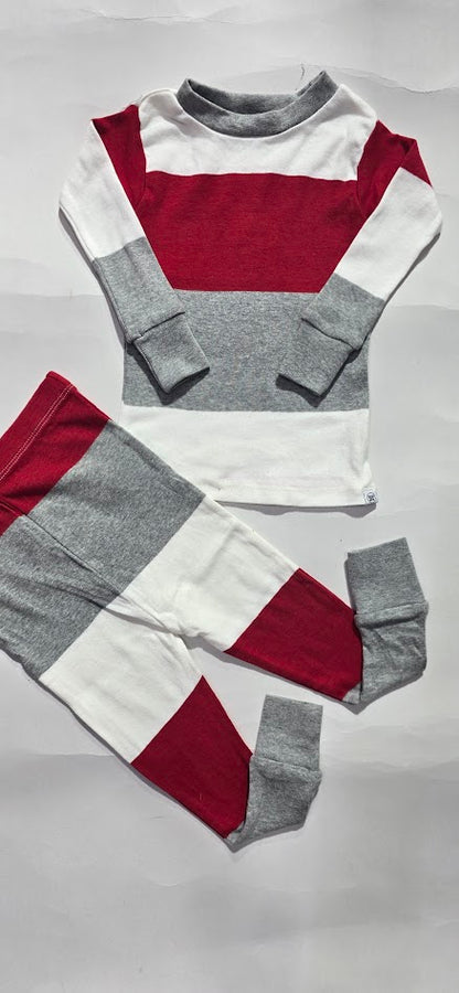 Baby's pant set - stripe red