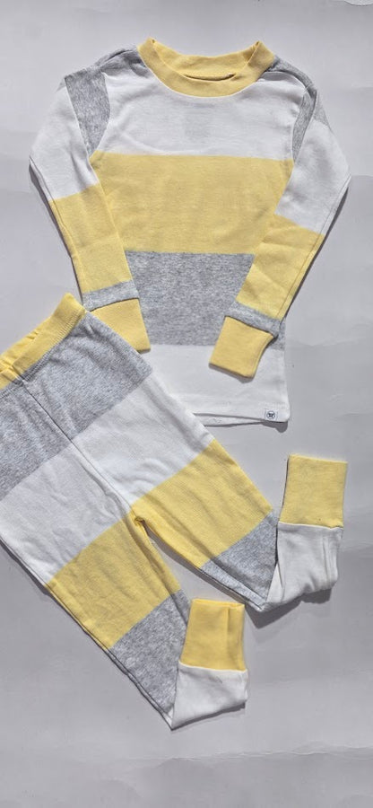 Baby's pant set - stripe yellow