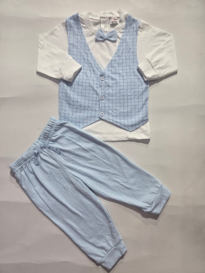 Baby's pant set - blue coat