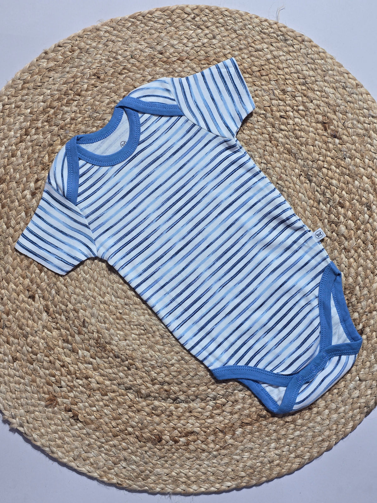 Baby's rompers - blue line