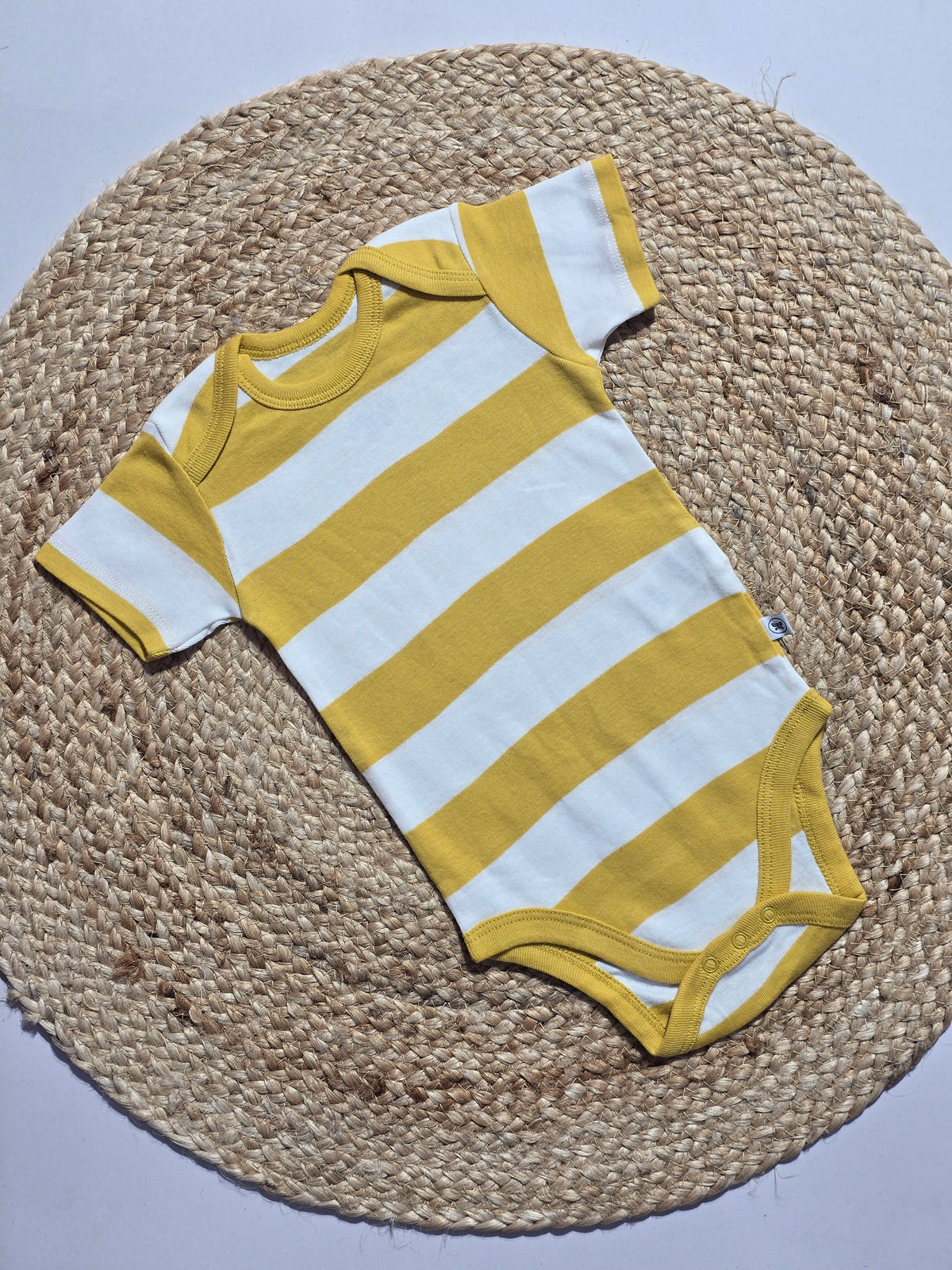 Baby's rompers - yellow line