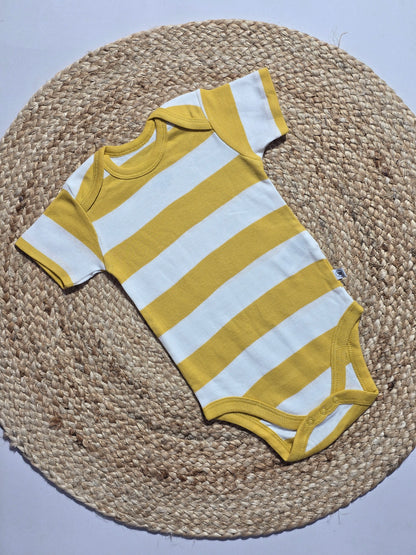 Baby's rompers - yellow line