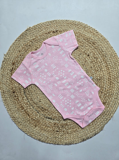 Baby's rompers - pink shapes