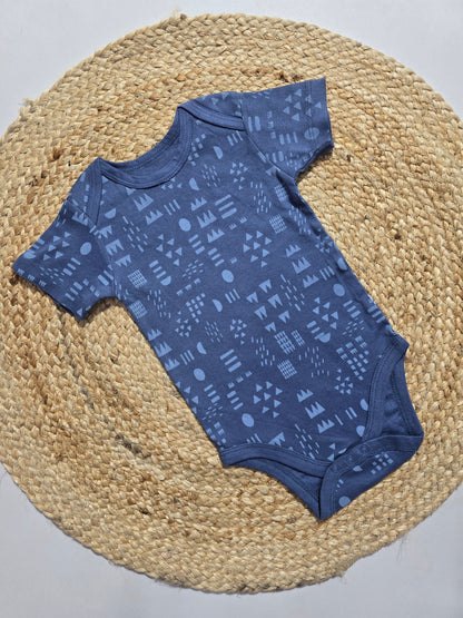 Baby's rompers - navy shapes