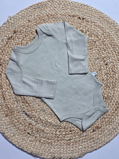 Baby's FS rompers - sage green